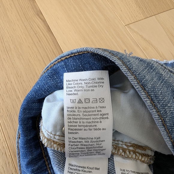 J. Crew High Rise Short Denim Button Fly Distressed Raw Hem 4" Inseam - Picture 10 of 12